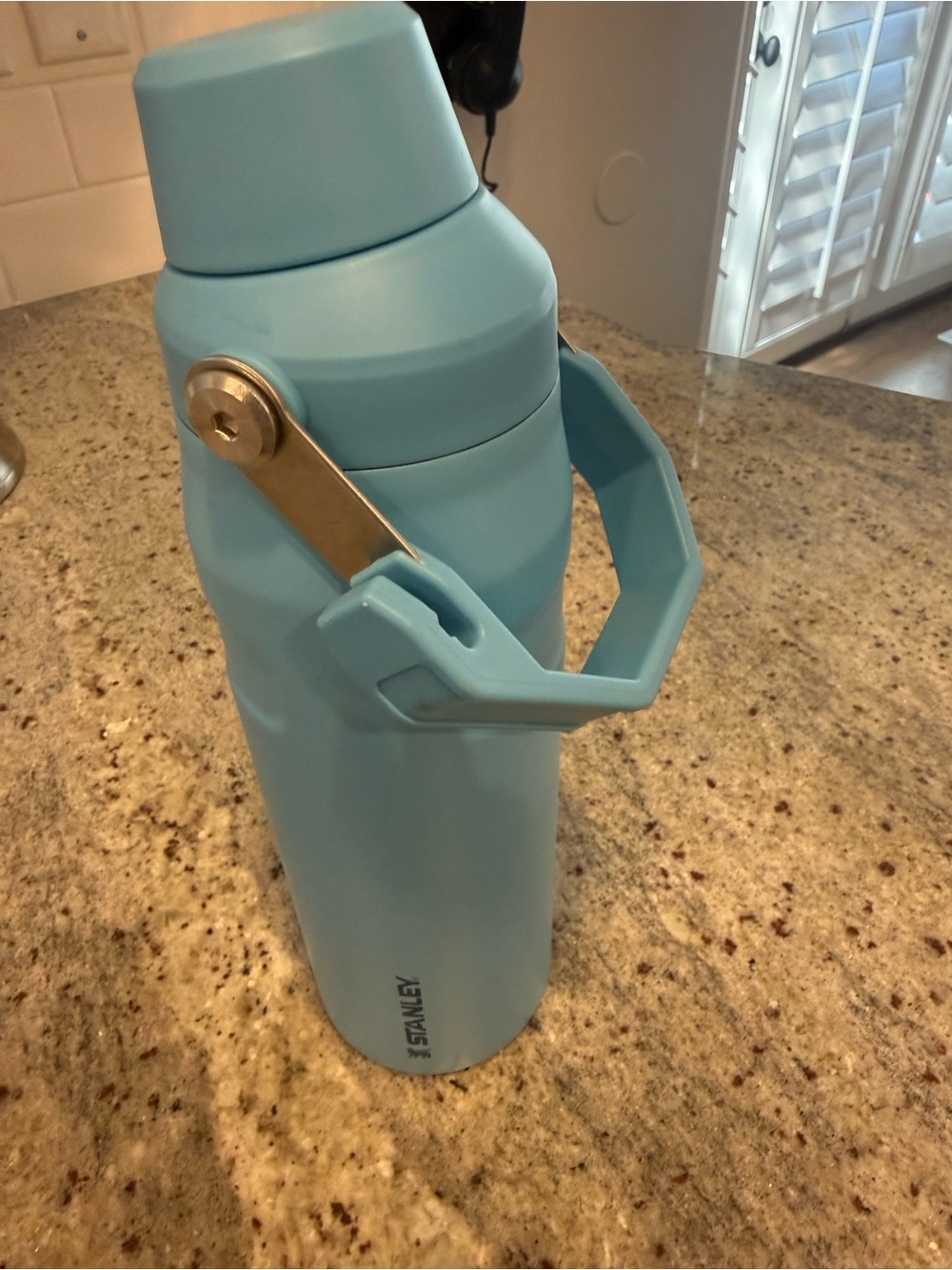 Stanley Light Blue Insulated Travel Bottle with Handle 24 oz